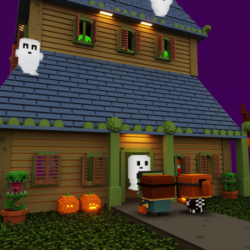 Haunted house front